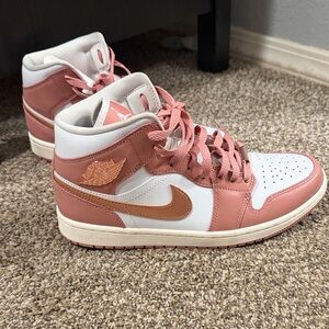 Nike Women's Rose and Cream High-Top Sneakers